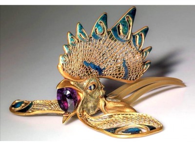 #LALIQUE #Art Nouveau #René Lalique #rooster comb #tiara