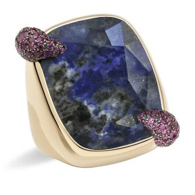 POMELATO-denim-lapis-lazuli-ring
