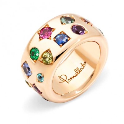 #POMELLATO #pink tourmaline #orange sapphire #blue sapphire #green sapphire #tsavorite