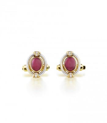 #REZA #BoutonsDeManchette #Rrubis #Diamants #ruby #Diamond #Cufflinks