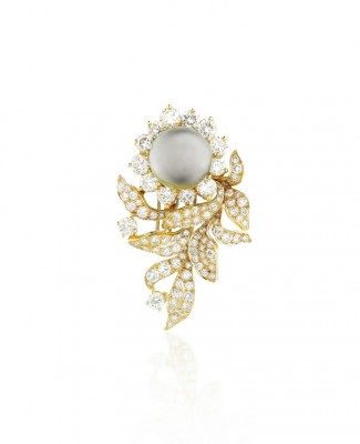#REZA #Broche #PerleDeTahiti #Diamants #TahitPearl #Diamond #Brooch