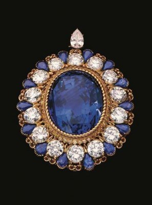#REZA #Brooch #Ceylon Sapphires