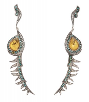 #SEVAN BICAKI #Colored Diamond #Diamond #Citrine #Gold #Silver #Earrings #Diamant