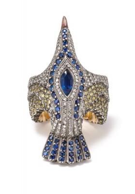 #SEVAN BICAKI #Diamond #Sapphire #Gold #Silver #‘Seagull’ Ring #Diamant #Saphir #Or #Argent