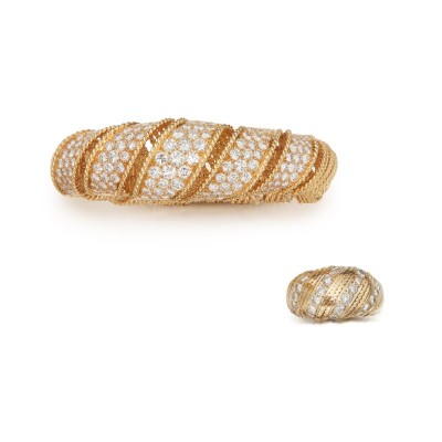 #STERLE #Gold #Diamond #Bracelet #Earclips