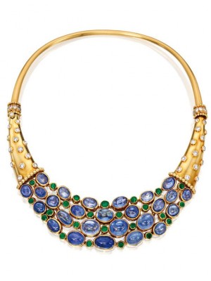 #SUZANNE BELPERRON #calcedoine #Emeraude #Diamant #Chalcedony #Emezrald #Diamond #Collier #Collar