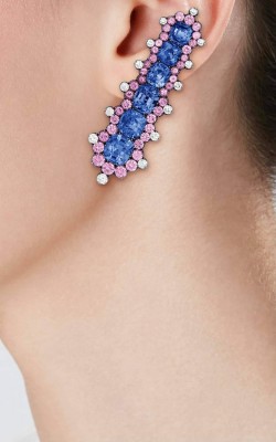 #JAR #PAIR OF STRIKING #SAPPHIRE #PINK SAPPHIRE #DIAMOND #EARRINGS #Cushion-cut sapphires #RoundPpinkSapphires #diamonds #18KroseGold #silver #CHRISTIE’S #MAGNIFICENT JEWELS -#JoelArthurRosenthal ⁠