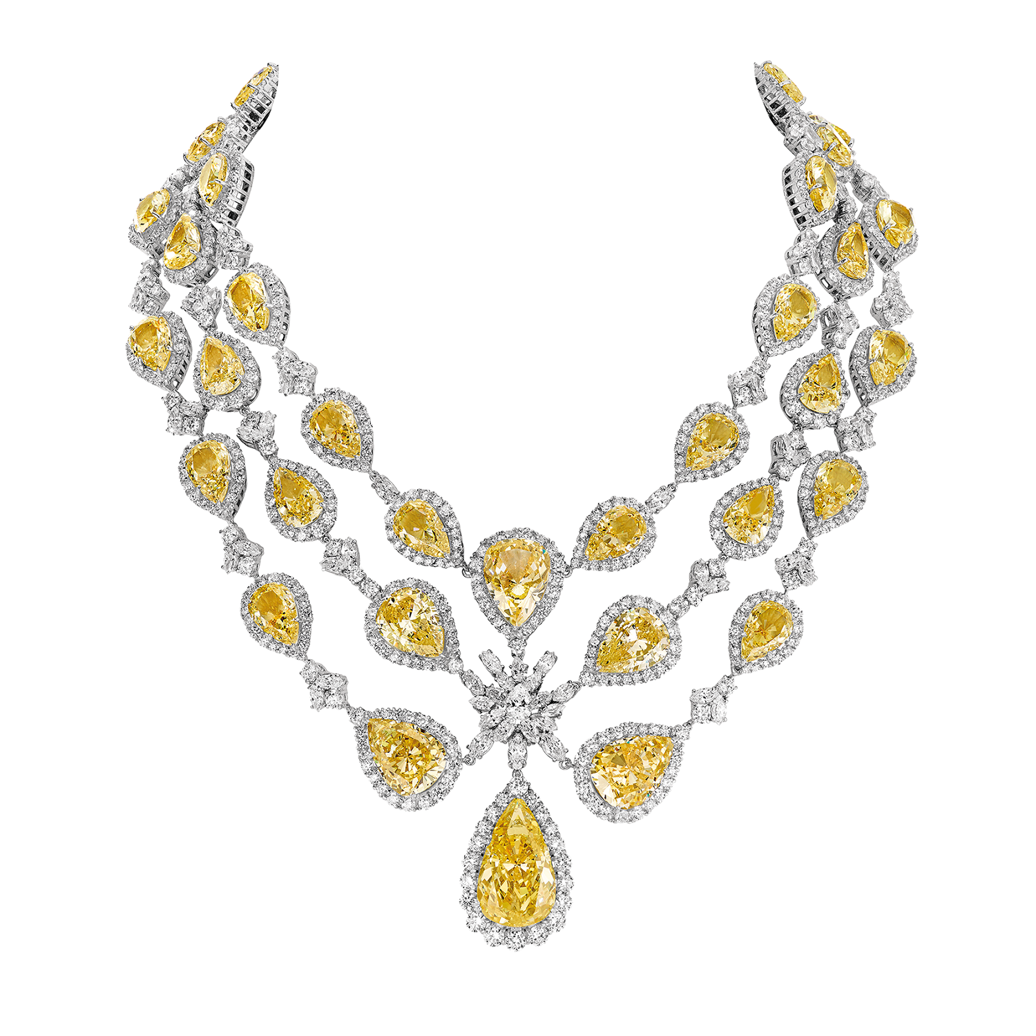 Collier royal, "Burmalite" jonquille - Royal collar, daffodil "burmalite"