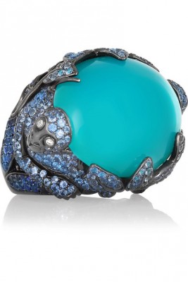 LYDIA COURTEILLE-sapphires-blue agate - saphirs - agate bleue