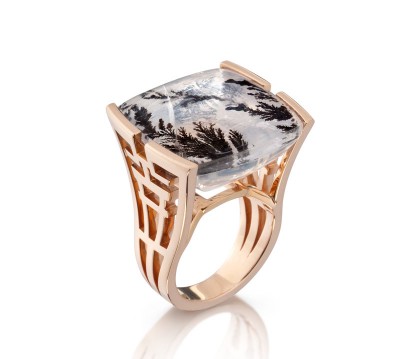 #MARK PATTERSON #2012 #Quartz Tourmaline #Ring #Bgaue #Gold #or