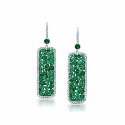 #MARTIN KATZ #Earrings #Emeralds #Diamonds