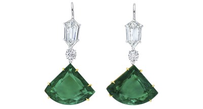 #MARTIN KATZ #Earrings #diamonds #emeralds #émeraudes #diamants