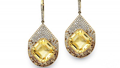 ARTIN KATZ #Earrings #diamonds #yello sapphire #diamants #saphir jaune