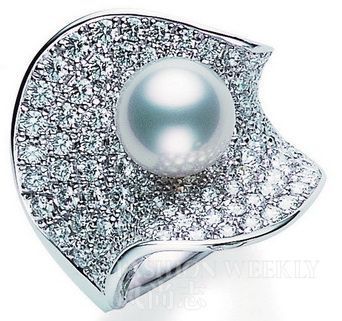 #MIKIMOTO #Ring #Pearl #Diamonds