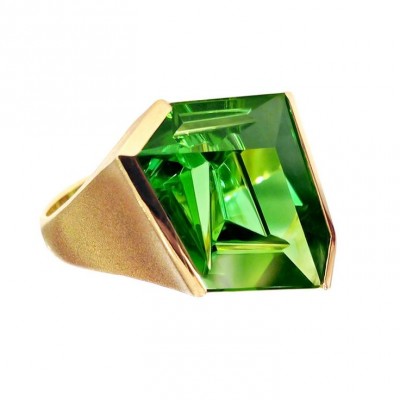 MUNSTEINER-Bague Abstract-tourmaline verte