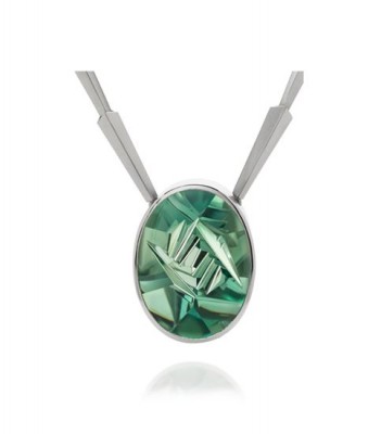 MUNSTEINER-Collier Green Flash- tourmaline-platine