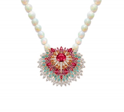 #PIAGET #Collier #Spinelles #Tourmaline #Paraïba #GrenatsSpessartites #Diamants #Opales #Spinel #Opale #Diamond #2018