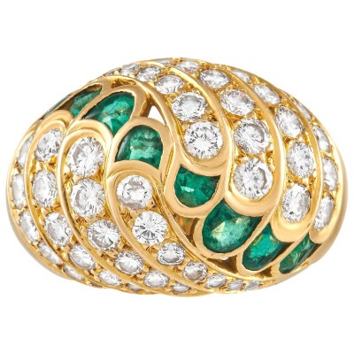 #PIAGET #Gold #Diamond #Emerald #Ring #or #diamant #émeraude