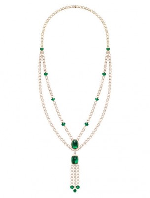 #PIAGET #or jaune #perles #diamants #cabochons #émeraudes #sautoir Extremely Piaget #2014