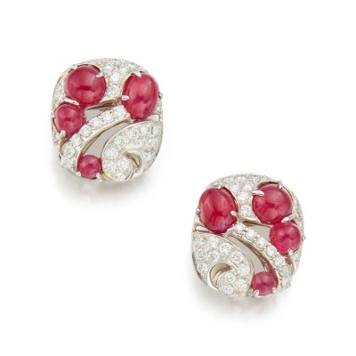 #SEAMAN CHEPPS #Diamond #Ruby #Diamant #Rubis #Earclips