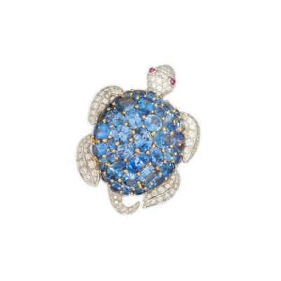 SEAMAN CHEPPS #Sapphire #Ruby #Diamond #Saphir #Rubis #Diamant #Clip-Brooch