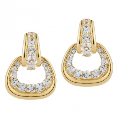#SEAMAN CHEPPS #White Topaz #18 Karat Yellow Gold #Earrings #Topaze #Or #Boucles d'oreilles