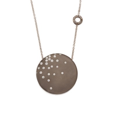 #VHERNIER #Titanium and Diamond Pendant-Necklace