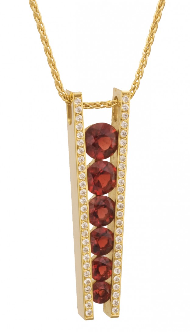 SIKIRDJI Laurent-pendant-yellow gold-Congo andesine