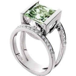 AURUM-Beryl menthe-diamants