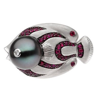 AUTORE-Collection Oceania-perle de Tahiti-rubis-diamants