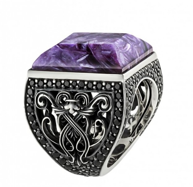 AXENOFF-Charoite-spinelle noir