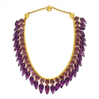 Amethyst #Améthyste #Gold #Necklace #19th Century