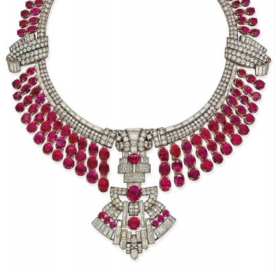 #ArtDeco #Necklace #NaturalBurmese#Rubies