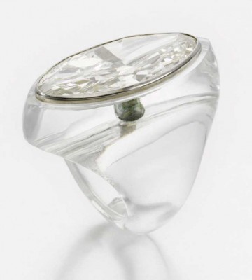 BELPERON-cristal de roche-diamant navette