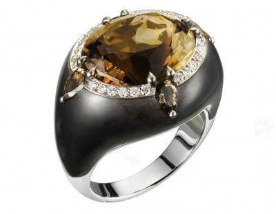 BOGHOSSIAN-quartz fumé-jade noir