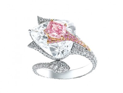 BOGHOSSIAN-5 ct pink diamond-white diamonds