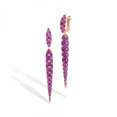 #BOGHOSSINA #earrings #boucles d'oreilles #amethyst #améthyste