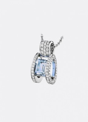 BREGUET-pendentif-Reine des Alpes-diamants-aigue marine