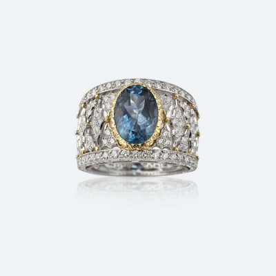 BUCCELLATI-diamants-aigue marine
