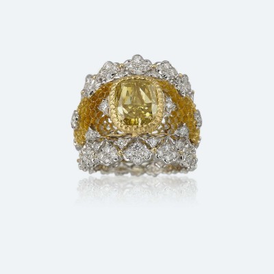 BUCCELLATI-diamants jaunes-diamants blancs