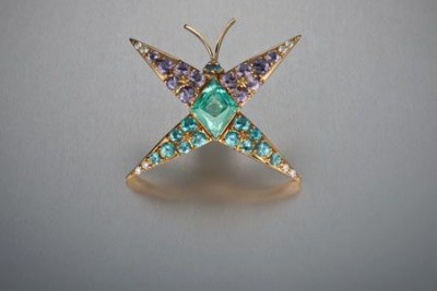 BUZZ & BENARDINE-collection papillons-3.58ct Ural Alexandrite - scapolite - Apatite - Diamants