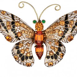 BUZZ & BENARDINE-collection papillons-grenats Spessartites de Little Three Mine - California