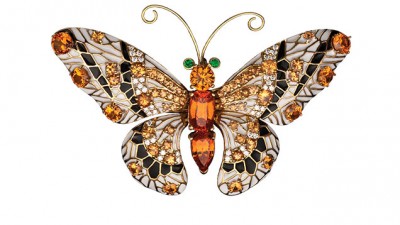 BUZZ & BENARDINE-collection papillons-grenats Spessartites de Little Three Mine - California