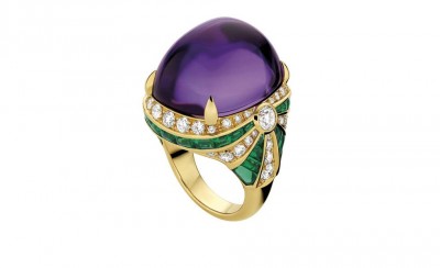 BVLGARI-bague collection haute joaillerie-amethyste-émeraude-diamants