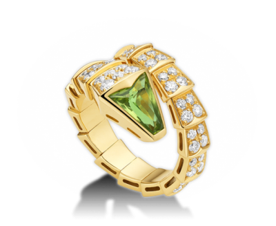 BVLGARI-bague serpent-diamants-peridot