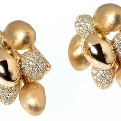 BY FLAVIE-Collection Grappe, boucles d'oreilles diamants