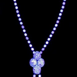 BY FLAVIE-Collection Grappe, collier-diamants fluorescents