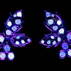BY FLAVIE-Collection Maïa, boucles d'oreilles -diamants