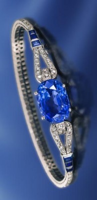 Bracelet Art Deco, saphirs et diamants, Cartier©