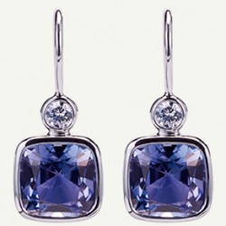 CADIK-boucles d'oreilles-tanzanite-diamants